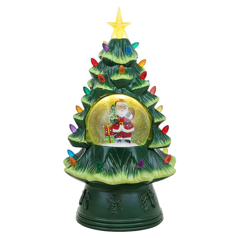 Mr Christmas Santa Snow Globe Nostalgic Tree Table Decor, Multicolor