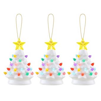 Mr Christmas White Nostalgic Tree Christmas Ornament 3 pc Set