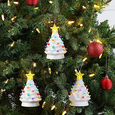 Mr Christmas White Nostalgic Tree Christmas Ornament 3-piece Set