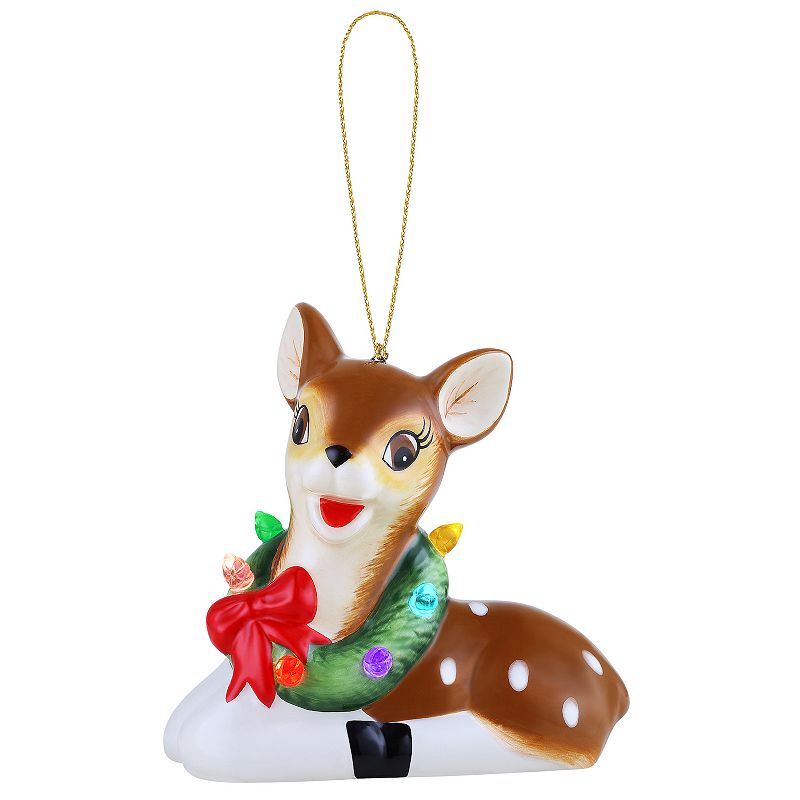 Mr Christmas Mini Nostalgic Reindeer Christmas Ornament, Multicolor