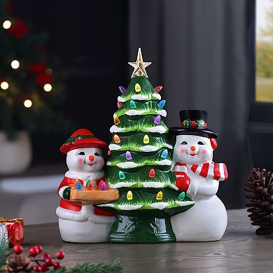 Mr Christmas Mr. & Mrs. Snowman Deck The Halls Table Decor