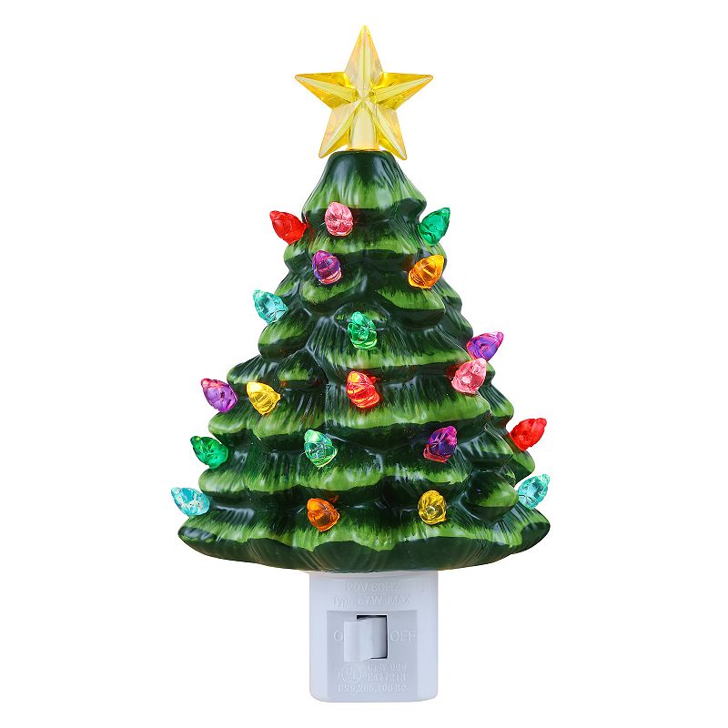 Mr Christmas Nostalgic Tree Nightlight 2-piece Set, Multicolor