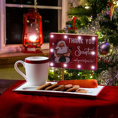 Mr Christmas Milk & Cookies Santa Serving 2-piece Set
