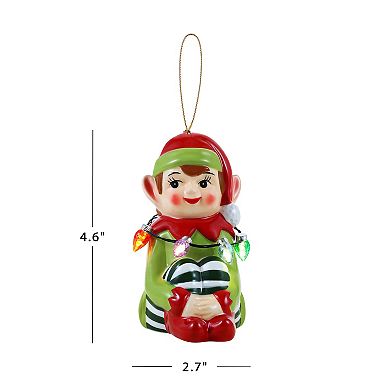 Mr Christmas Mini Nostalgic Elf Christmas Ornament