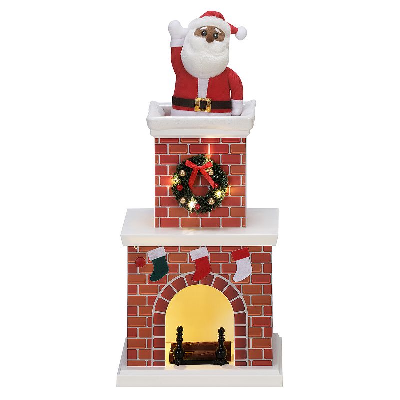 46881197 Mr Christmas Animated Santa Chimney Table Decor, M sku 46881197