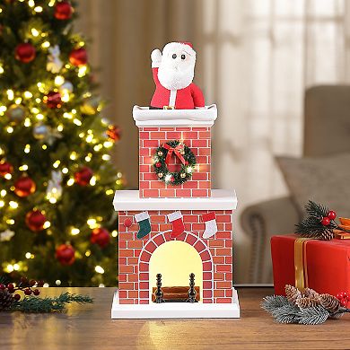 Mr Christmas Animated Santa In Chimney Floor Decor