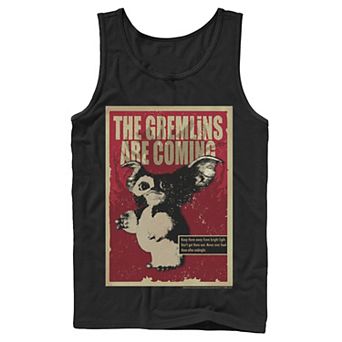 Men's Gremlins Gizmo The Gremlins Are Coming Poster Tank Top