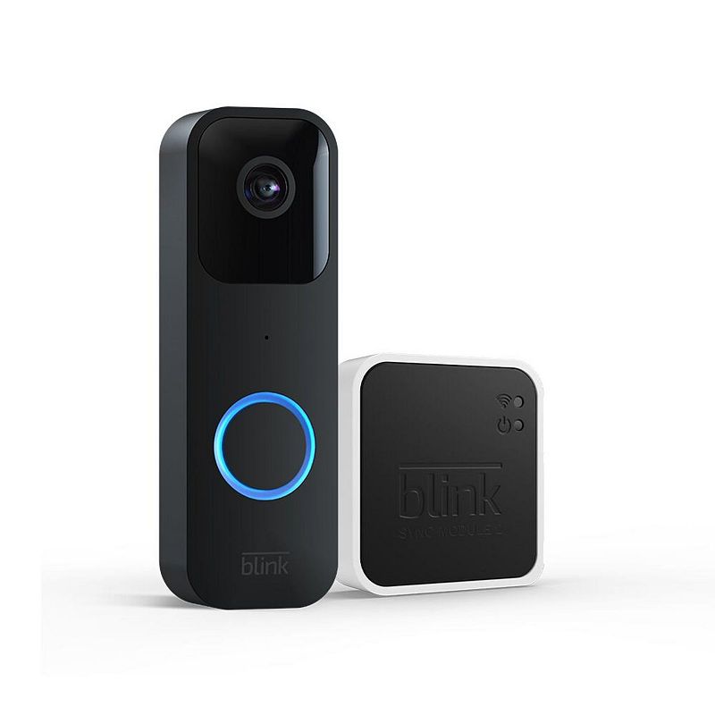Blink Video Doorbell with Sync Module 2, Black