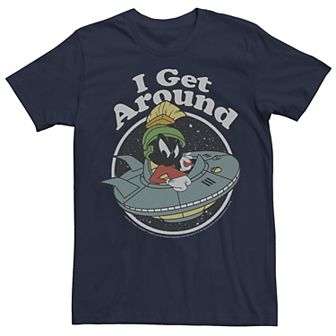 Men's Looney Tunes Marvin Get Around Galactic Text Tee