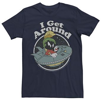 Men's Looney Tunes Marvin Get Around Galactic Text Tee
