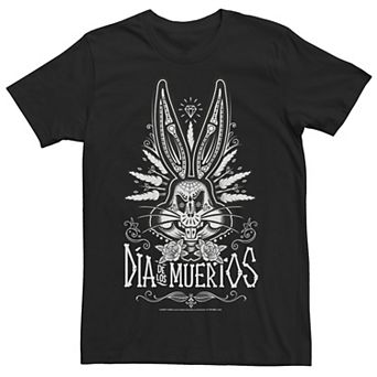 Men's Looney Tunes Dia De Los Muertos Bugs Bunny Big Face Tee
