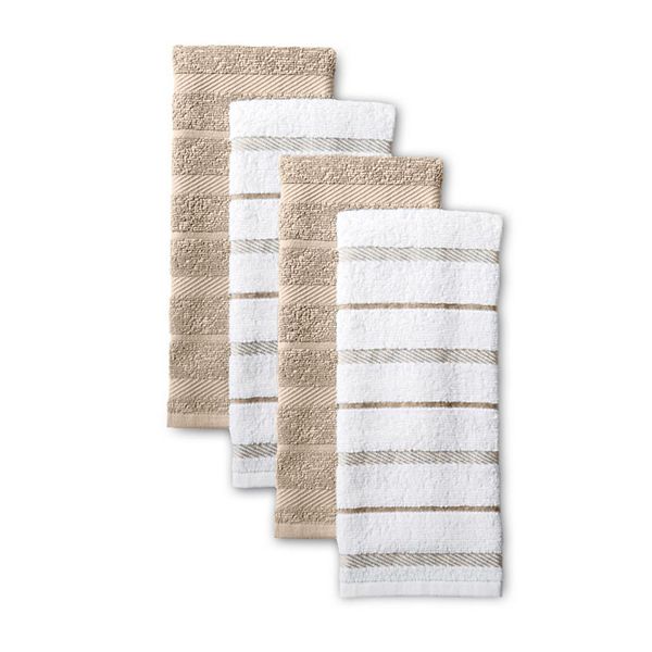 Organic Cotton Dish Towels - Absorbent, Sustainable Kitchen Towels 4PK
