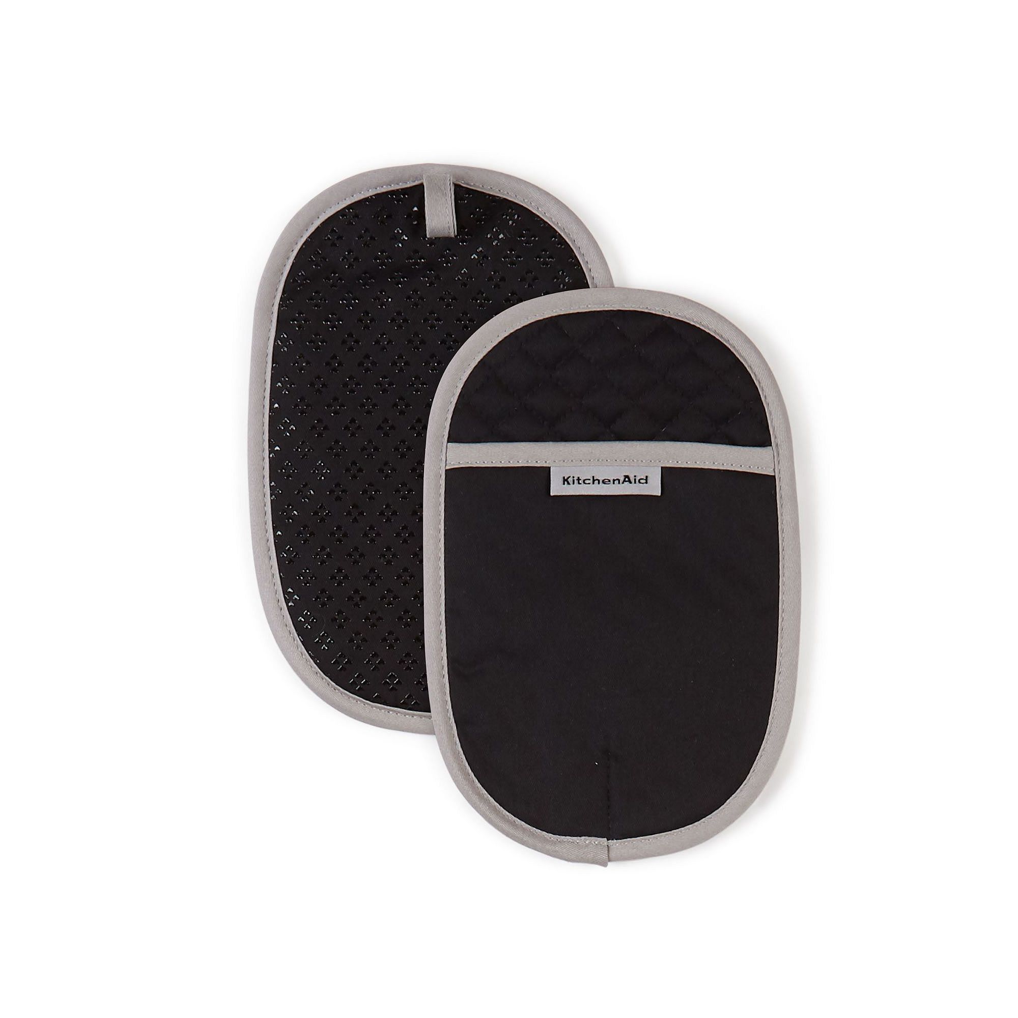 KitchenAid Asteroid 2-pc. Oval Pot Holder Set, Black