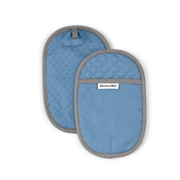 KitchenAid Asteroid Pot Holder 2-Pack Set, Blue Velvet, 6.5"x10"