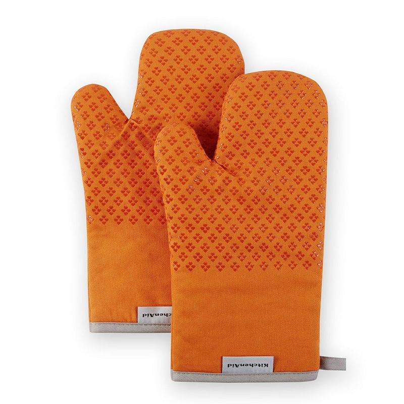 KitchenAid Ribbed Soft Silicone 2-Pc. Oven Mitt Set