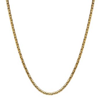 LYNX Men's Ion-Plated Stainless Steel Link Chain Necklace