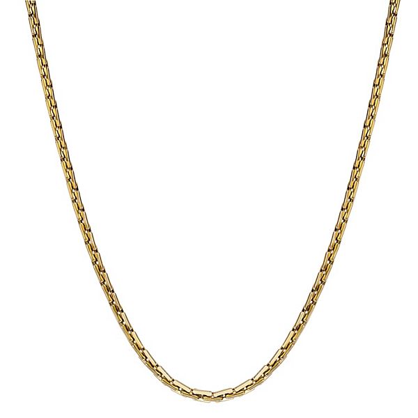 Lynx Mens Ion Plated Stainless Steel Link Chain Necklace 4368