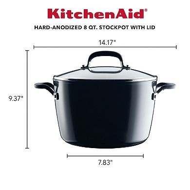 KitchenAid® 8-qt. Hard-Anodized Nonstick Stockpot with Lid