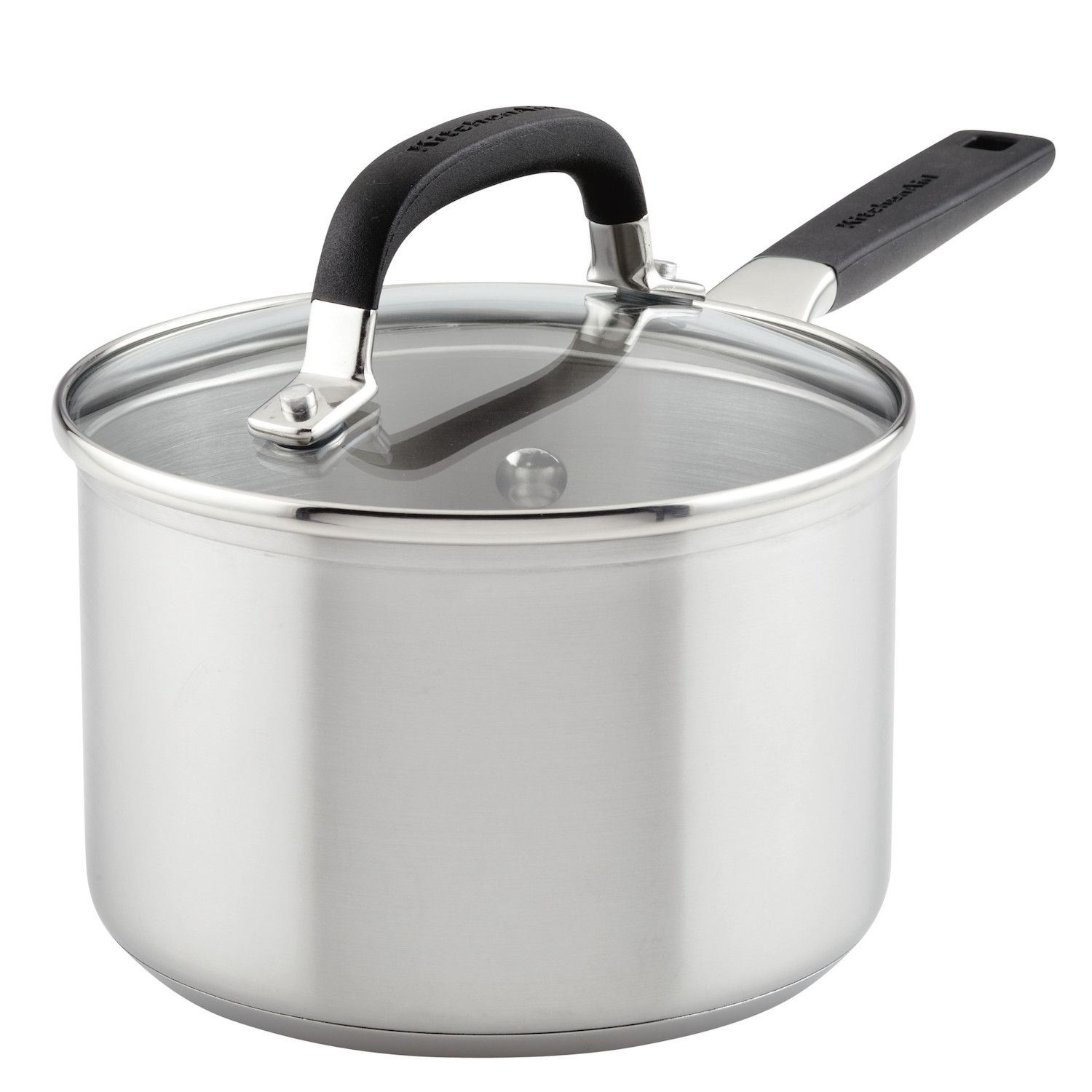 Circulon SteelShield Stainless Steel Saucepan with Straining Lid, 3 Quart, Silver