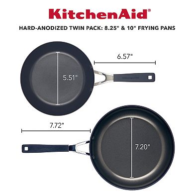 KitchenAid Hard-Anodized Nonstick Frying Pan Set, 2-Piece