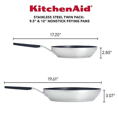 KitchenAid® 2-pc. Stainless Steel Nonstick Frypan Set