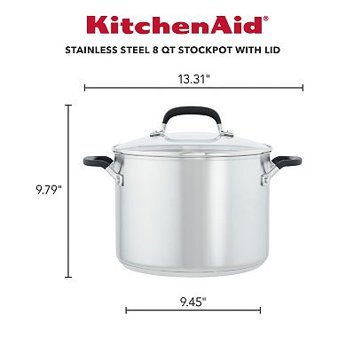 KitchenAid® 8-qt. Stainless Steel Stockpot with Measuring Marks