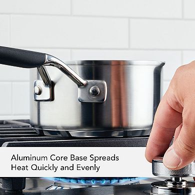 KitchenAid® 1-qt. Stainless Steel Saucepan with Pour Spouts