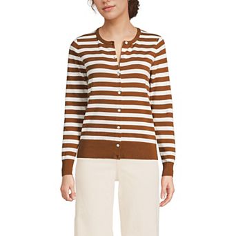 Women's Lands' End Fine-Gauge Cotton Cardigan Sweater