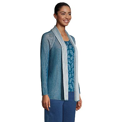 Women's Lands' End Drifter Shaker Open-Front Cardigan Sweater