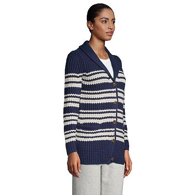 Lands end shawl collar cardigan sale