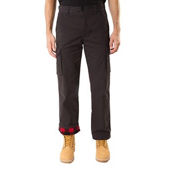 Men's Smith's Workwear Relaxed-Fit Print Fleece-Lined Cargo Canvas Pants