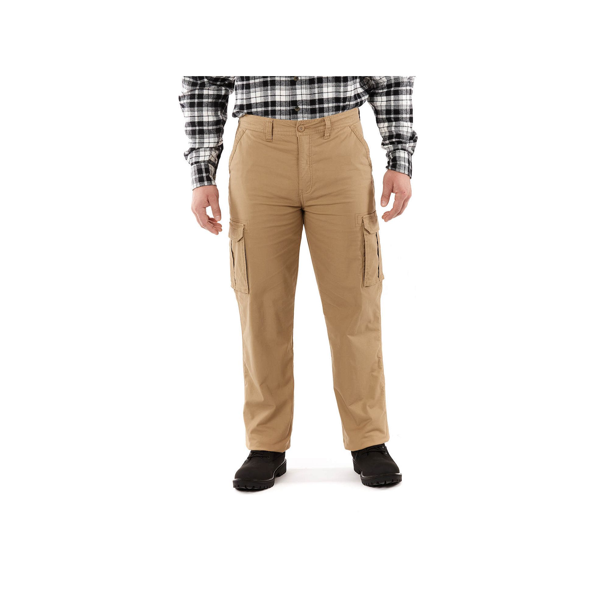 Mens Smiths Workwear Relaxed-Fit Print Fleece-Lined Cargo Canvas Pants, S