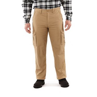 Men's Smith's Workwear Relaxed-Fit Print Fleece-Lined Cargo Canvas Pants