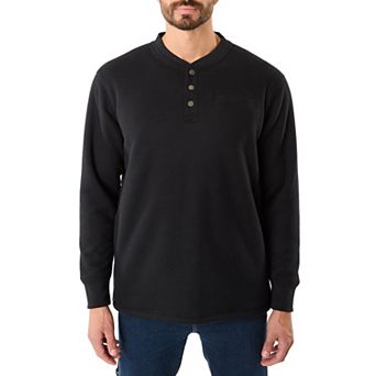 Men's Smith's Workwear Regular-Fit Sherpa Bonded Thermal Henley Pullover
