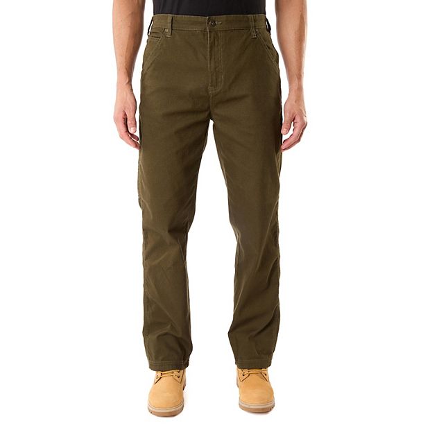 Smith's Workwear Men's Black Olive Canvas Cargo Work Pants (36 X 32) in the  Work Pants department at