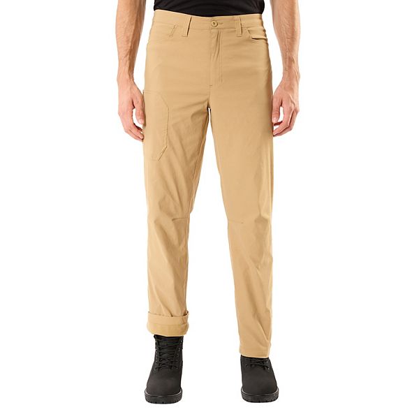 Essentials Mens Standard Relaxed-Fit Casual Stretch Khaki