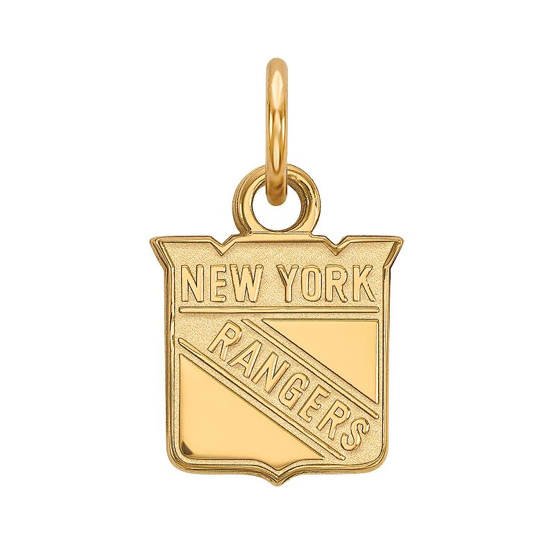 LogoArt New York Rangers Sterling Silver Mini Logo Pendant, Womens, Size: 