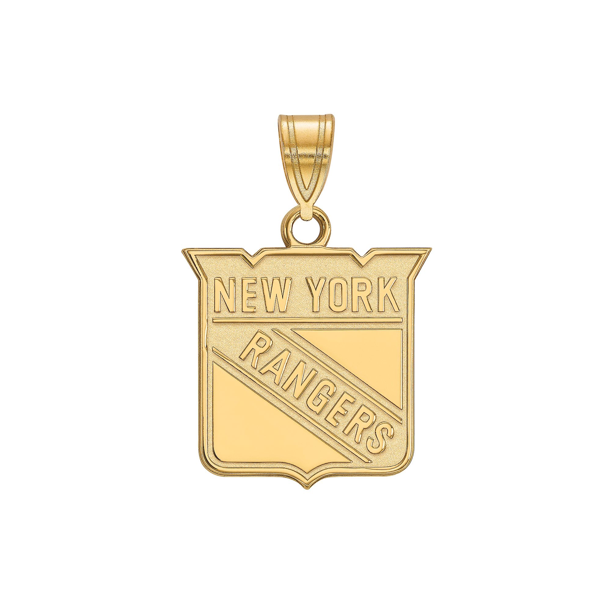 LogoArt New York Rangers Sterling Silver Logo Pendant, Womens, Size: 17 mm
