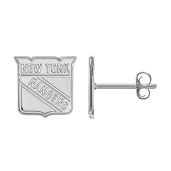 LogoArt New York Rangers 14k Gold Mini Logo Stud Earrings