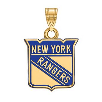LogoArt New York Rangers Sterling Silver Small Enamel Pendant