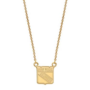 LogoArt New York Rangers Sterling Silver Small Logo Pendant Necklace