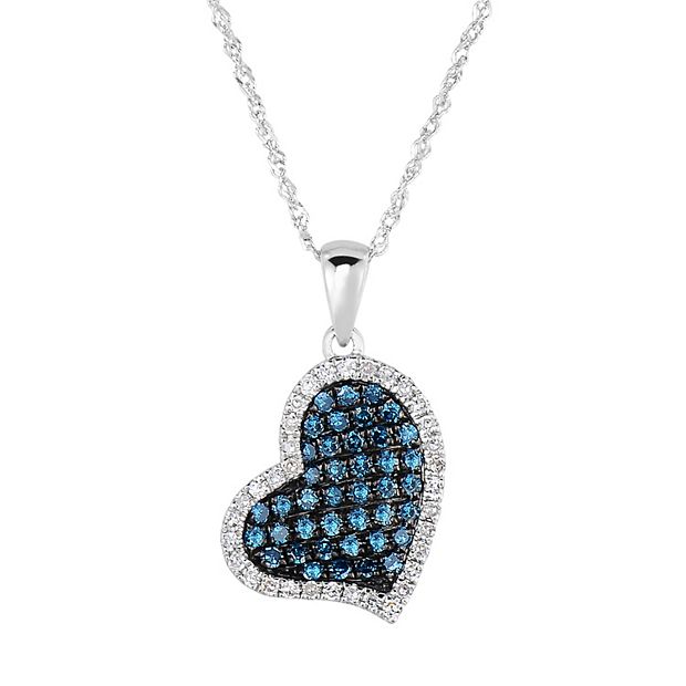 Diamond Heart Necklace in 14k White Gold (1 ct. tw.)