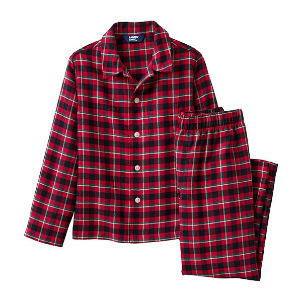 Kids 220 Lands' End Kids Flannel Top & Bottoms Pajama Set