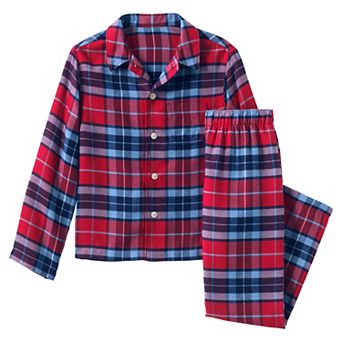 Kids 2-20 Lands' End Kids Flannel Top & Bottoms Pajama Set