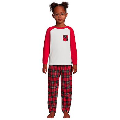 Kids 2-16 Lands' End Fleece Top & Bottoms Pajama Set