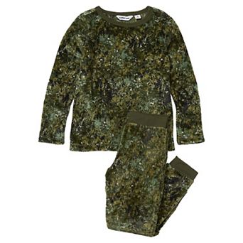 Kids 2-16 Lands' End Plush Top & Bottoms Pajama Set