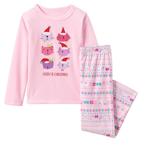 Girls 216 Lands' End Graphic Top & Bottoms Pajamas Set