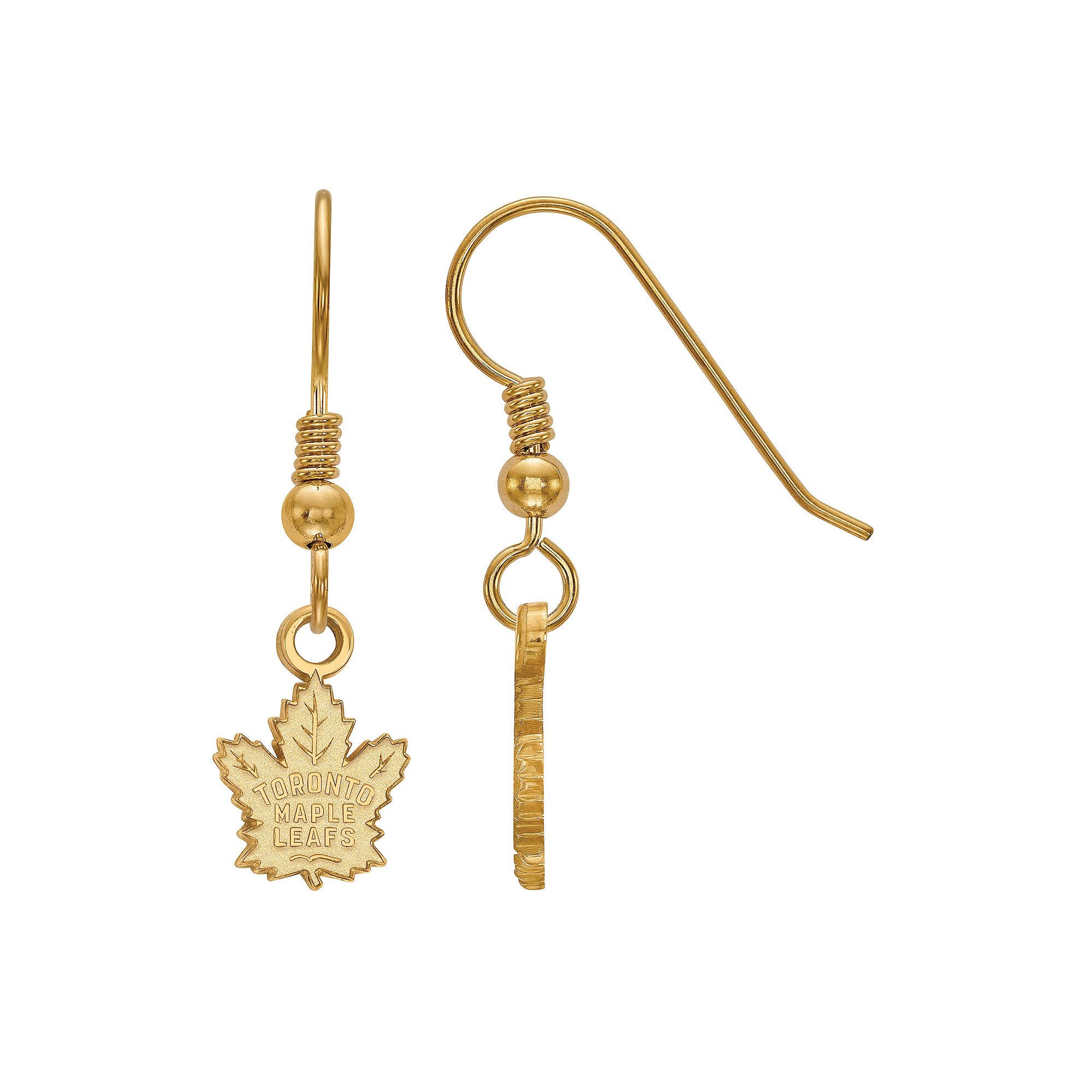 LogoArt Toronto Maple Leafs Sterling Silver Mini Logo Dangle Earrings, Wome