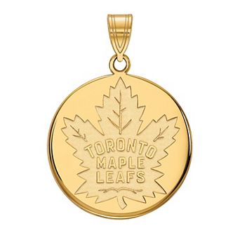 LogoArt Toronto Maple Leafs 10k Gold Large Disc Pendant
