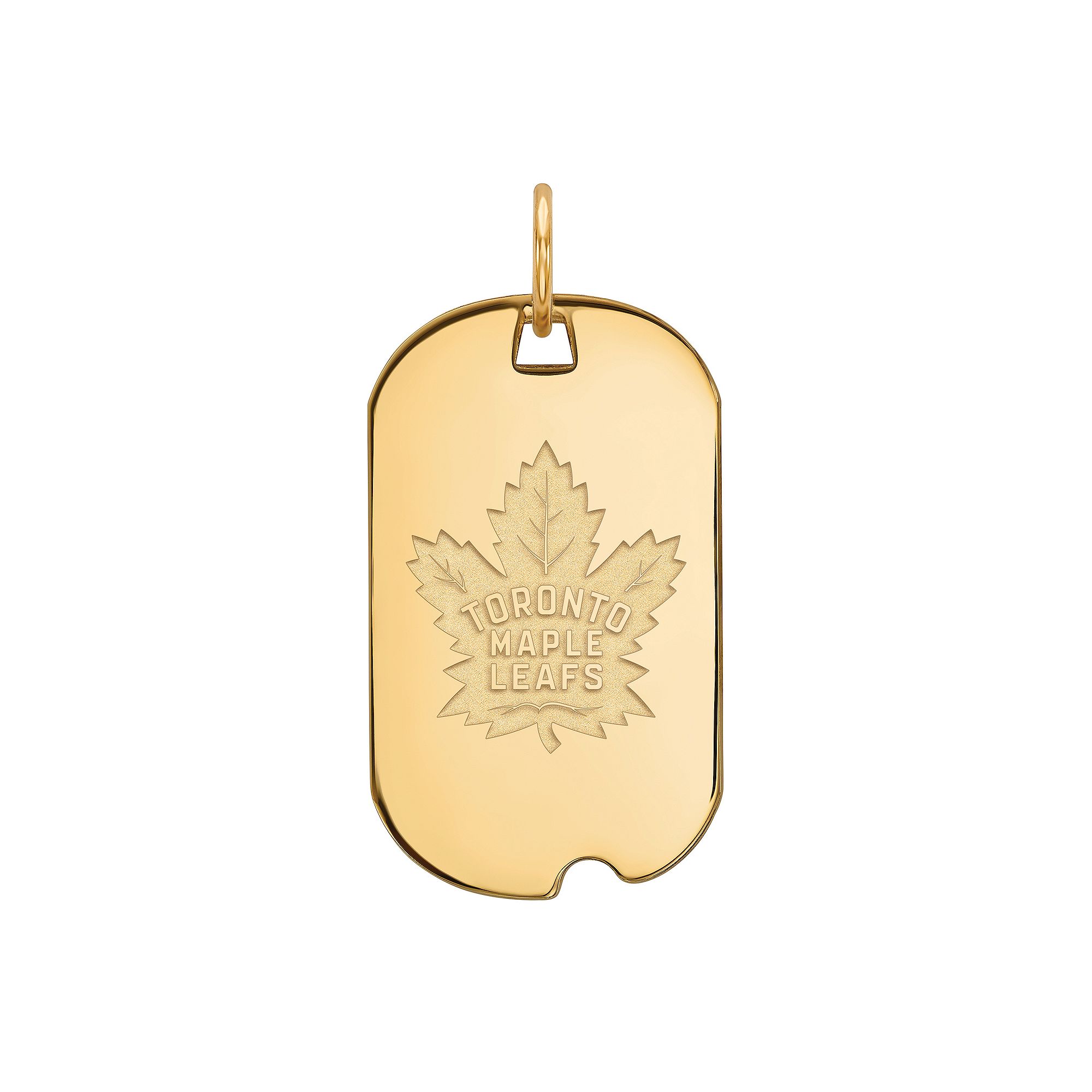 LogoArt Toronto Maple Leafs Sterling Silver Small Logo Dog Tag Pendant, Wom